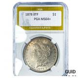 1878 8TF Morgan Silver Dollar PGA MS64+