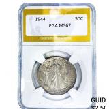 1944 Walking Liberty Half Dollar PGA MS67