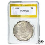 1887 Morgan Silver Dollar PGA MS65