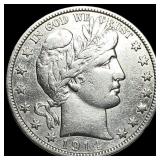 1914-S Silver Barber Half Dollar CLOSELY UNCIRCULA