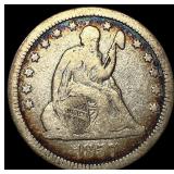 1857 Seated Liberty Quarter LIGHTLY CIRCULATED