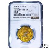 1848-51 Phila PA M-PA-59 Browing Brothers NGC MS63