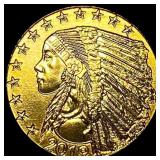 2019 1/10 oz Gold $5 Indian Tribute Proof GEM BU