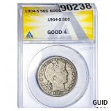 1904-S Barber Half Dollar ANACS GOOD4