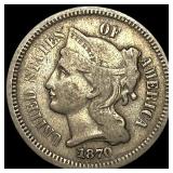 1870 Nickel Three-Cent Piece LIGHTLY CIRCULATED