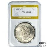 1883-CC Morgan Silver Dollar PGA MS64