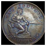 1903 Philippines One Centavo CHOICE BU
