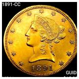 1891-CC $10 Gold Eagle UNCIRCULATED