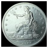 1877 Silver Trade Dollar CHOICE AU