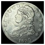 1833 Capped Bust Half Dollar NEARLY UNCIRCULATED