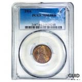 1916 Wheat Cent PCGS MS64 RB