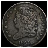 1834 Copper Half Cent LIGHTLY CIRCULATED