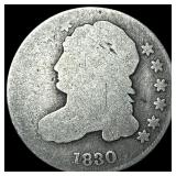 1830 Capped Bust Dime LIGHTLY CIRCULATED