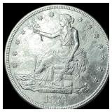 1876-S Silver Trade Dollar NEARLY UNCIRCULATED