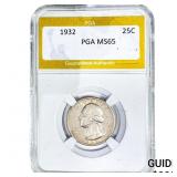 1932 Washington Silver Quarter PGA MS65
