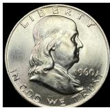 1960-D Silver Half Dollar Franklin CHOICE BU