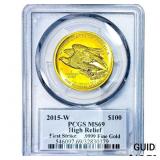 2015-W $100 Gold 1oz PCGS MS69 High Relief