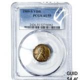 1909-S VDB Wheat Cent PCGS AU55