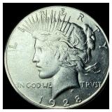 1928-S Silver Peace Dollar CLOSELY UNCIRCULATED