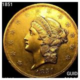 1851 $20 Gold Double Eagle UNCIRCULATED