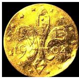 1904 Louisiana Gold 1/2 Dollar Token ABOUT UNCIRCU