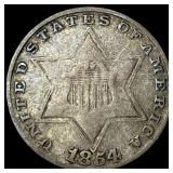 1854 Silver Three-Cent Piece