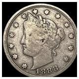 1888 Liberty Head Nickel LIGHTLY CIRCULATED