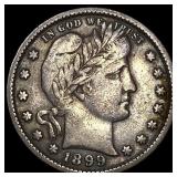 1899 Barber Silver Quarter NEARLY UNCIRCULATED