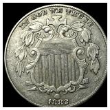 1882 Shield Nickel CLOSELY UNCIRCULATED