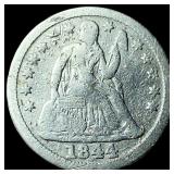 1844 Silver Seated Liberty Dime LIGHTLY CIRCULATED