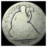 1867-S Silver Half Dollar LIGHTLY CIRCULATED