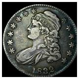 1832 Capped Bust Half Dollar NEARLY  UNCIRCULATED