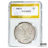 1880-S Morgan Silver Dollar PGA MS63