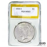 1926-S Silver Peace Dollar PGA MS63