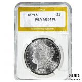 1879-S Morgan Silver Dollar PGA MS64 PL