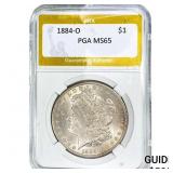 1884-O Morgan Silver Dollar PGA MS65