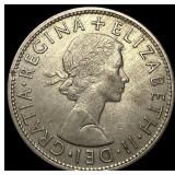 1956 Great Britain Copper Nickel 1/2 Crown
