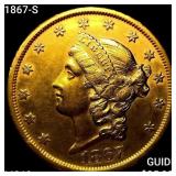 1867-S $20 Gold Double Eagle UNCIRCULATED
