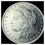 1891 Morgan Silver Dollar CLOSELY UNCIRCULATED