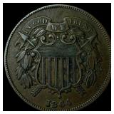 1864 Bronze Two-Cent Piece CLOSELY UNCIRCULATED
