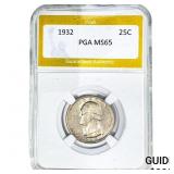 1932 Washington Silver Quarter PGA MS65