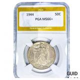 1944 Walking Liberty Half Dollar PGA MS66+