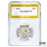 1929 Standing Liberty Quarter PGA MS65 FH