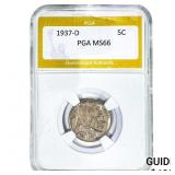 1937-D Buffalo Nickel PGA MS66