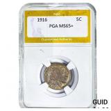 1916 Buffalo Nickel PGA MS65+