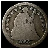 1856 Silver Half Dime LIGHTLY CIRCULATED