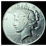 1924 Peace Silver Dollar CLOSELY UNCIRCULATED
