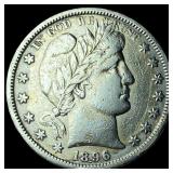 1896-S Silver Barber Half Dollar NEARLY UNCIRCULAT