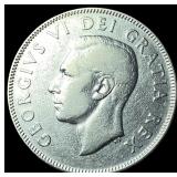1951 Canada Silver 50 Cents LIGHTLY  CIRCULATED