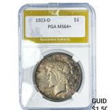 1923-D Silver Peace Dollar PGA MS64+